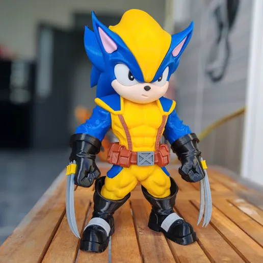 SONIVERINE – SONIC × WOLVERINE Fan art (no ams multiparts3mf)