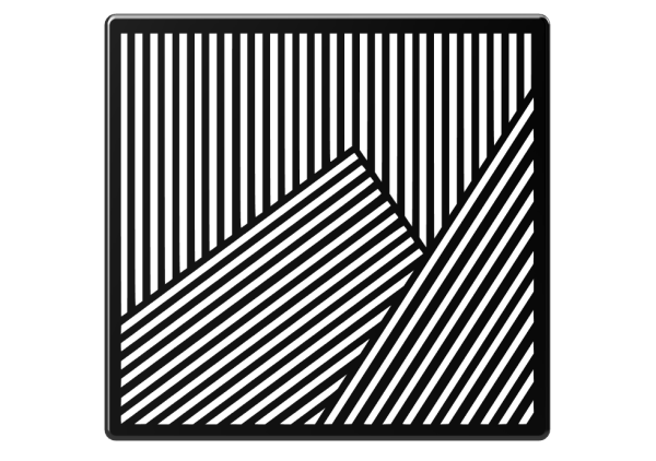 3D Geometric Wall Art / Panel - Hills in Nature