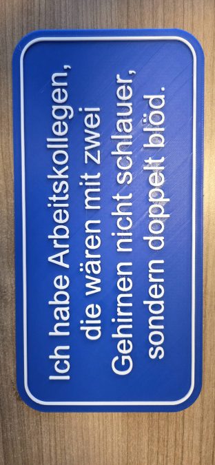 Schild "Arbeitskollege"