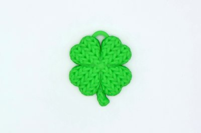 Knitted 4 Leaf Clover Shamrock Keychain