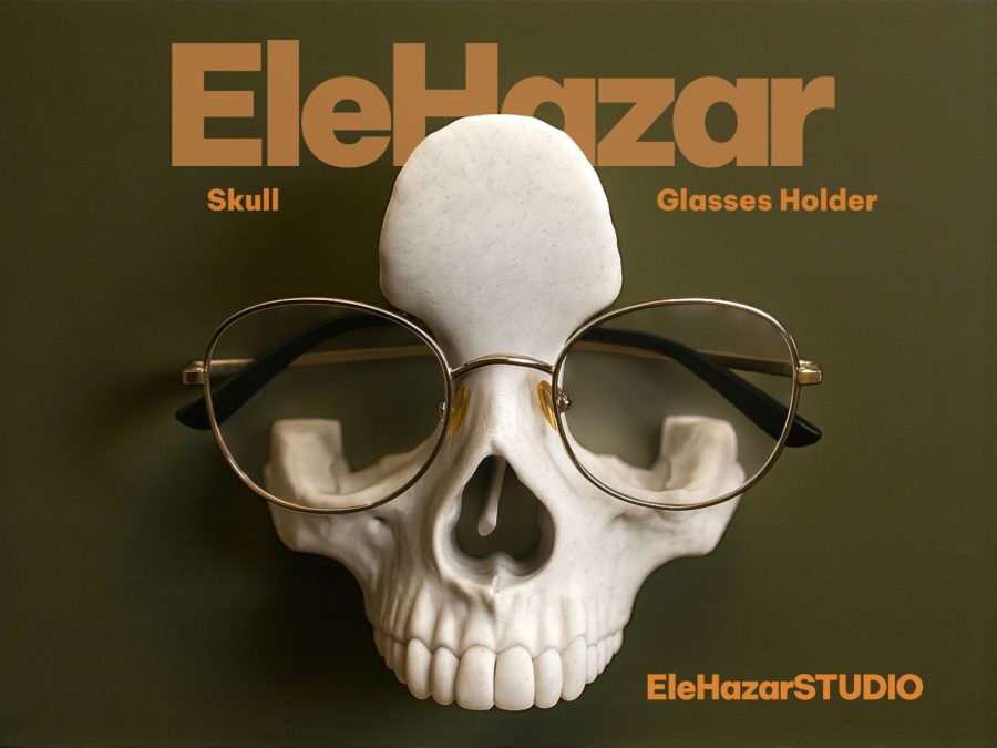 Skull holder for glasses