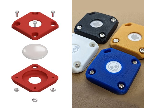 Rugged AirTag Key Ring Case