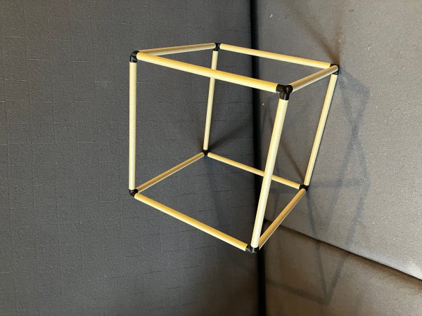 Make a cube with straws // platonic solid hexahedron
