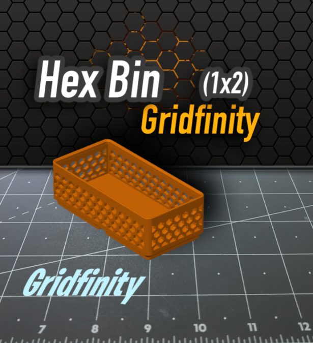 Hex Bin Gridfinity 1x2