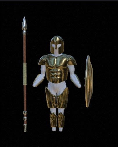 Greek golden armor set