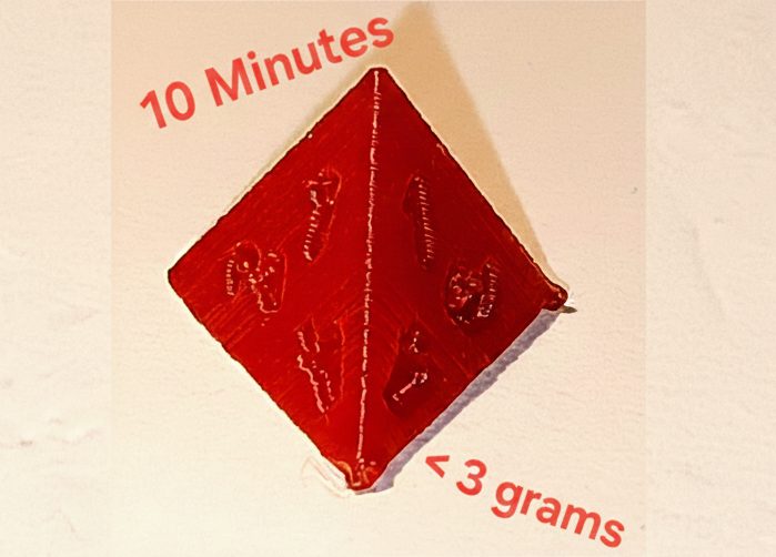Miniature Dice Tetrahedron/Pyramid, 4 Sides, 15x11x11 mm, Scalable