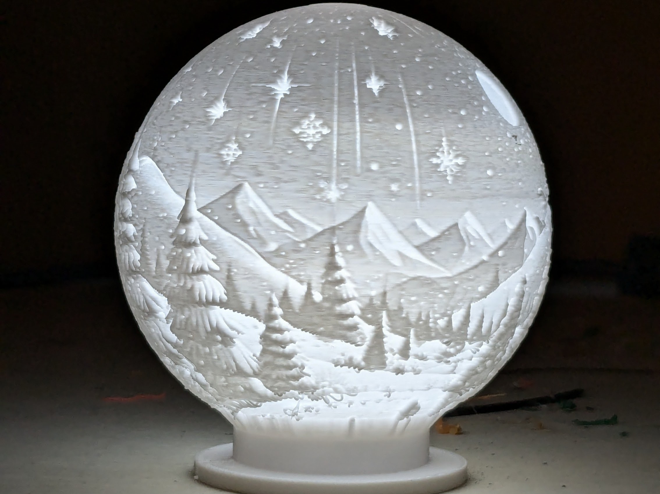 "Snow" Globe Christmas Lithophane