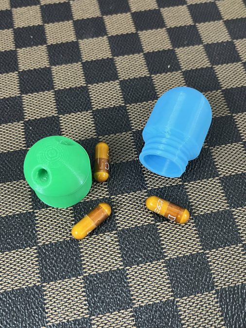 mini pill container keychain