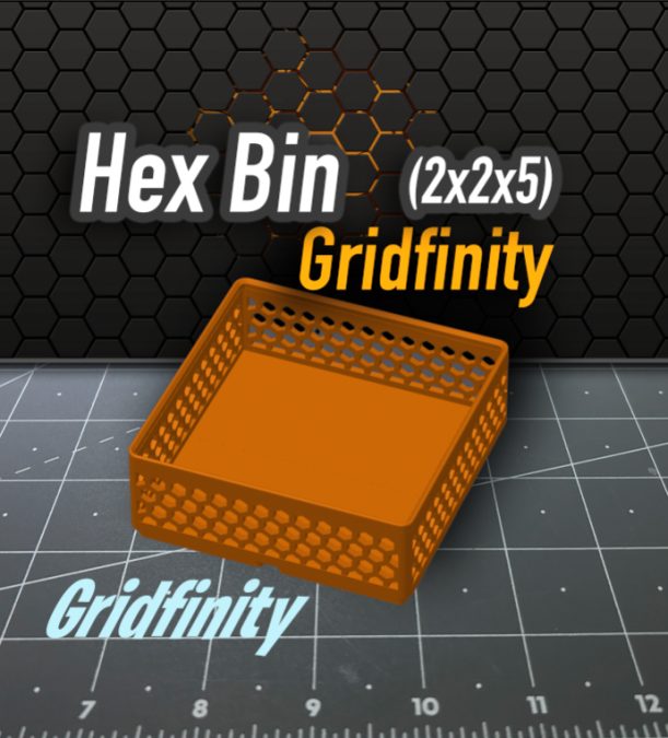 Hex Bin 2x2x5 Gridfinity