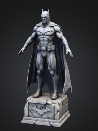 Dark Knight Inspired Superhero Statue – Stylized Display Bust (Fan Art)