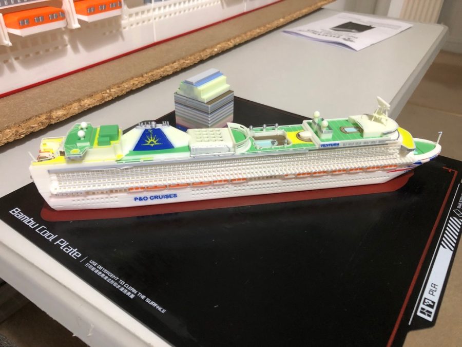 P&O Cruises Ventura 1:1000 Multi Colour No Supports