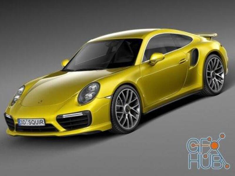 Porsche 911 Turbo S Coupe 2016 3D Model