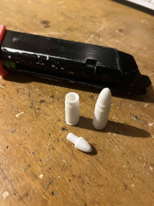 Imitation of the 7.62x25 Tokarev cartridge