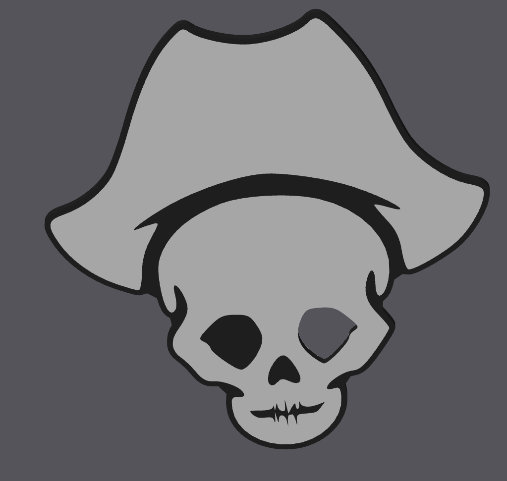 Pirate hat skull keychain