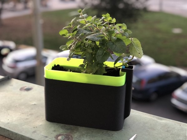 Self-watering rectangular planter (with optional labels)