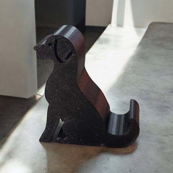 Dog phone stand
