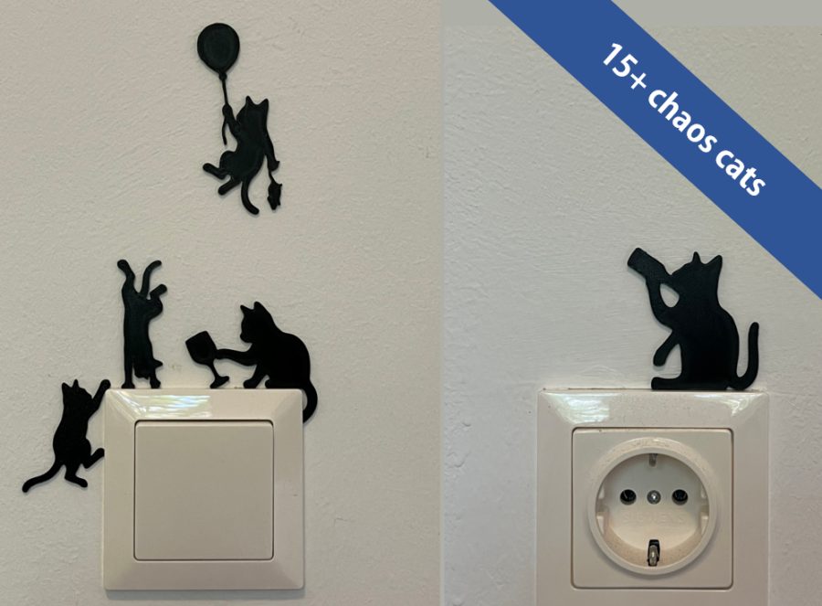 wall art switch - cat party
