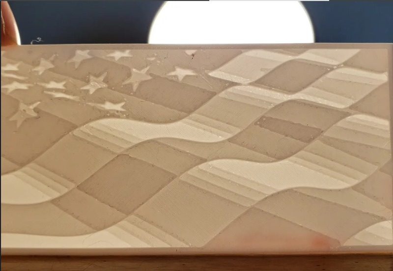 USA flag lithophane