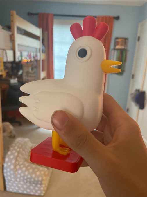 Stylized Chicken Statue