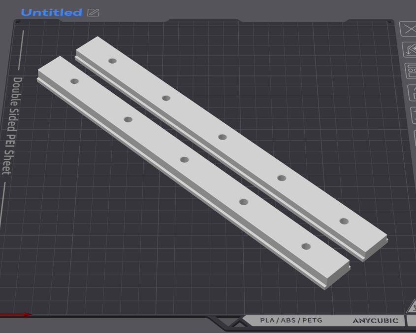 T-track 250 x 19.5/22.4 x 9.5 - *Can be scaled in width*