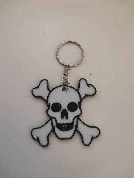 Skull multicolor keychain