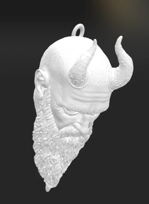 Mimir From God Of War Keychain