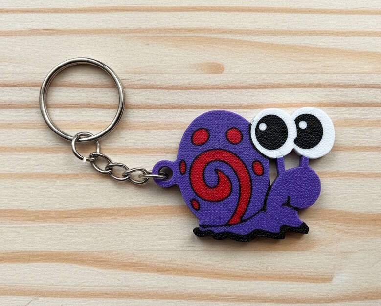 Cute snail keychain