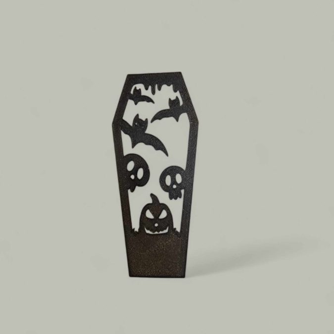 Coffin shaped halloween bookmark no ams