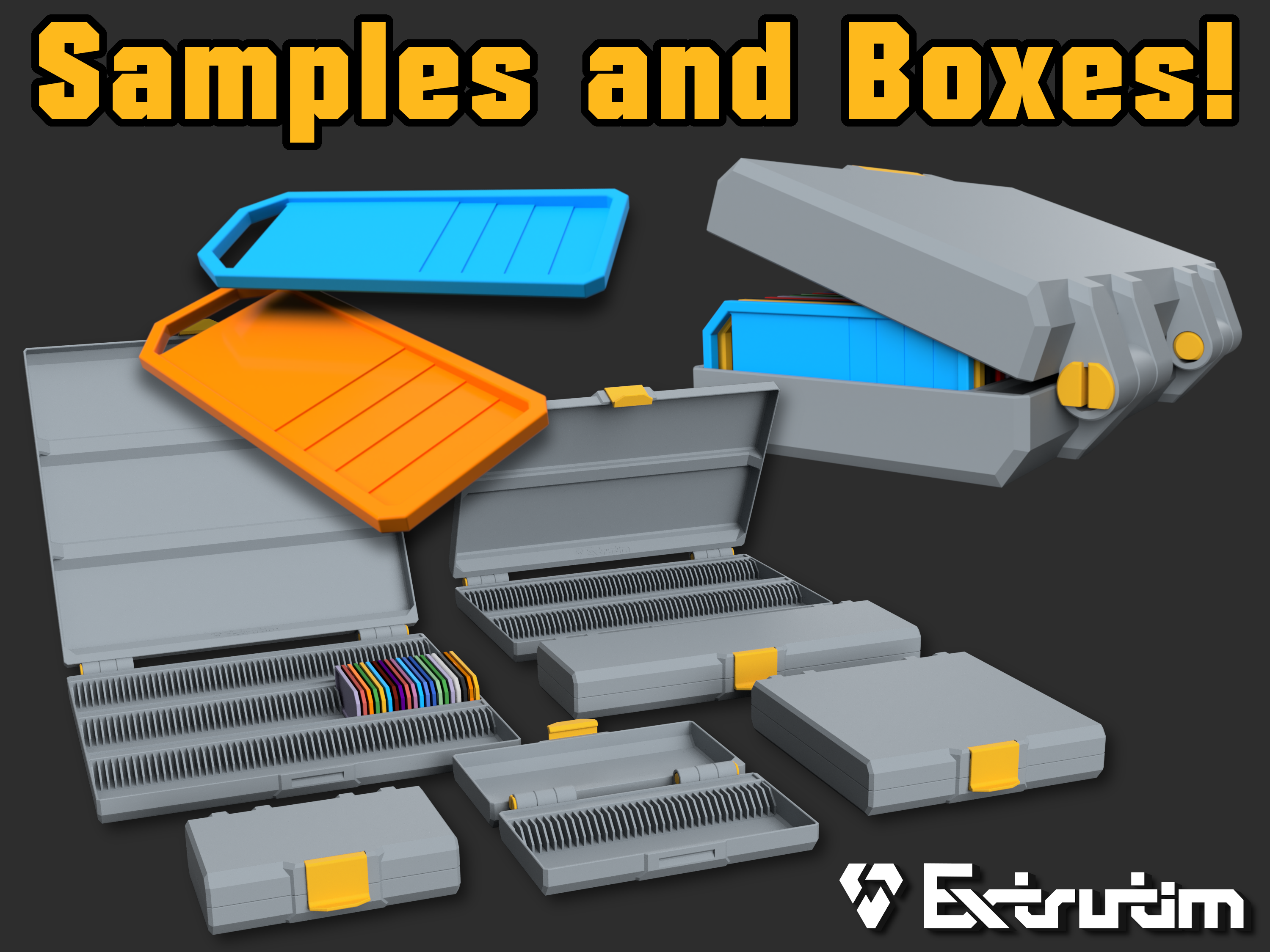 Filament Sample Box | Infill / Color Swatch | Fully Printable