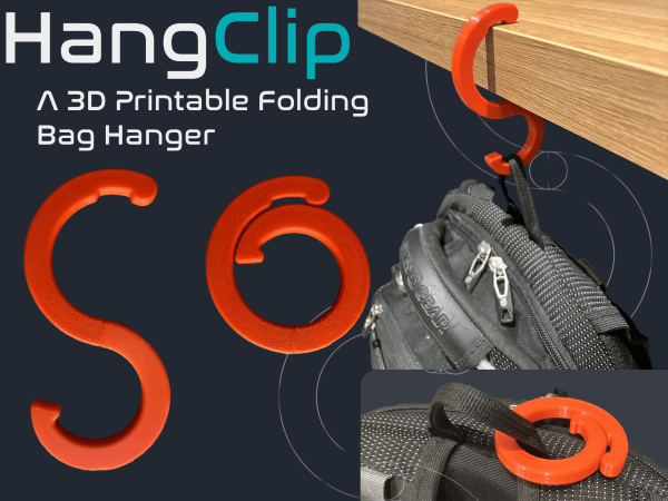 HangClip - A simple folding bag hanger!