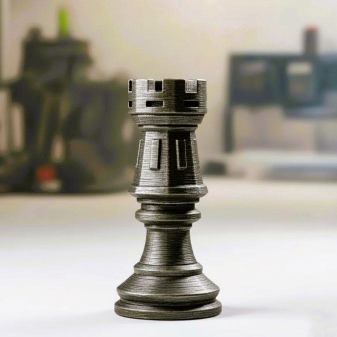 Tower - Futuristic Robotic Chess Piece