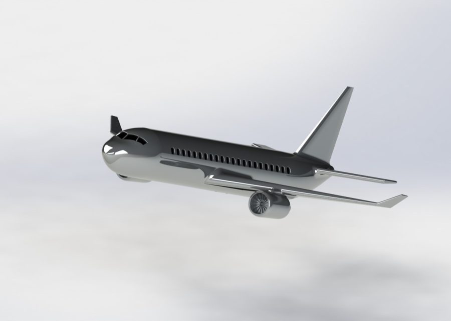Airplane print in place
