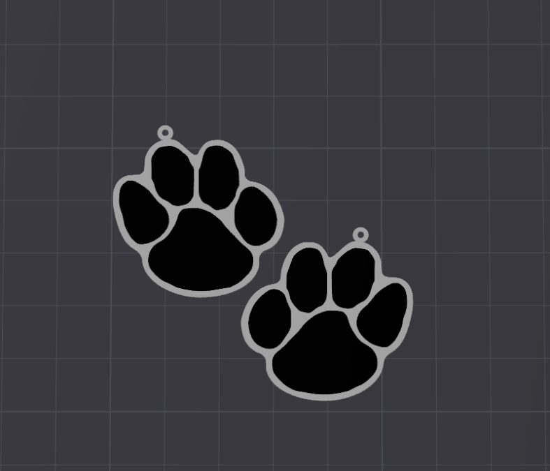 Tiger Paw Earings