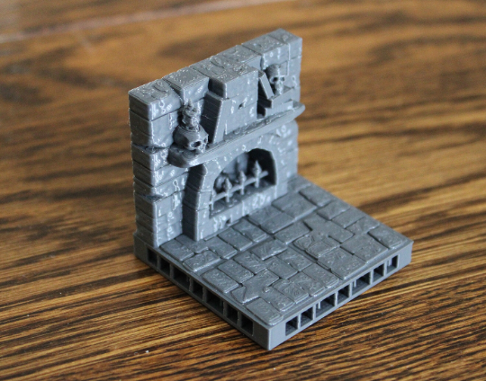 OpenLock Dungeon tile wall with Fireplace