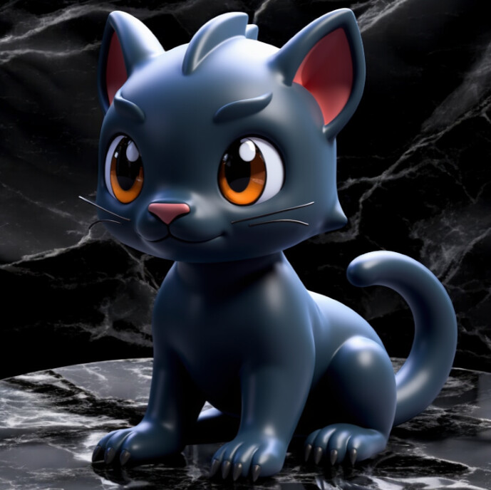 Cute Panther Figure