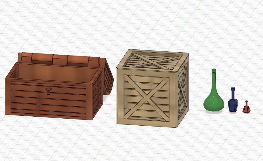 Skyrim Bottles and boxes/ Lootchests