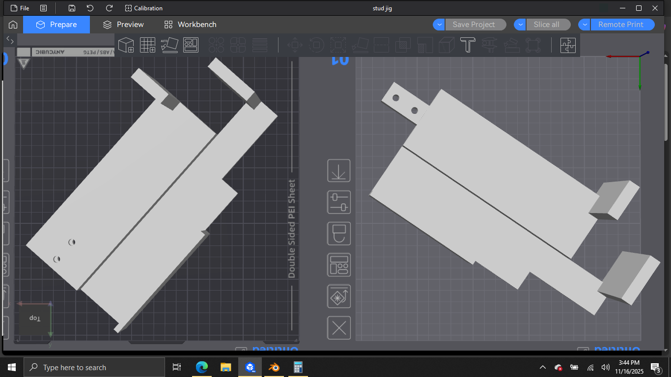16 on center stud jig