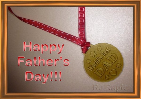 World´s Best DAD Medal, Keychain, Badge or Magnet