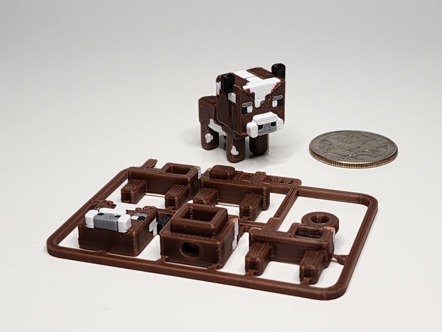 Minecraft-inspired Cow Mini Figure Kit / Keychain