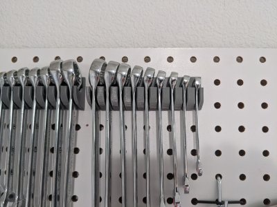 peg board wrench holder