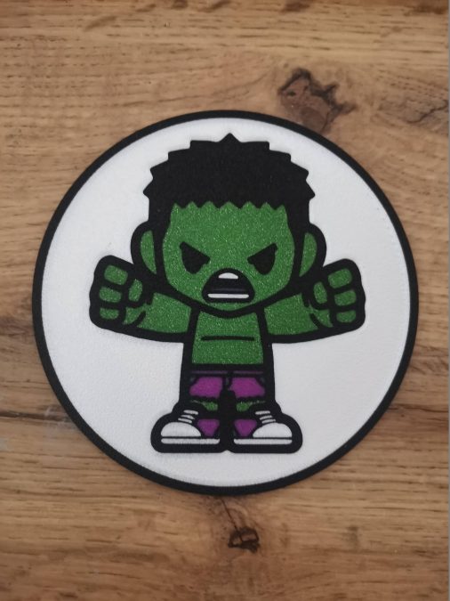 Multicolor Hulk coaster