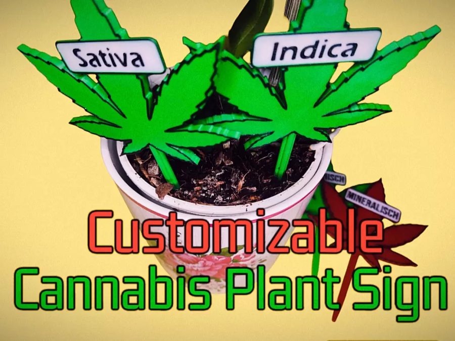 Cannabis Sign - Hemp / Hanf Plant Sign