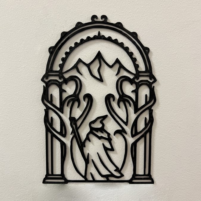 LOTR Doors of Durin w Gandalf Wall Art Decor