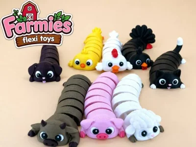 Articulated flexy animal-animal toys - Farmies collection 2026
