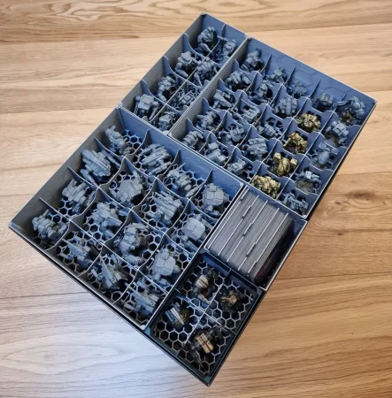 Battletech stackable miniature storage trays 2x2 and 2x1 All Mechs and Aero/Vehicles