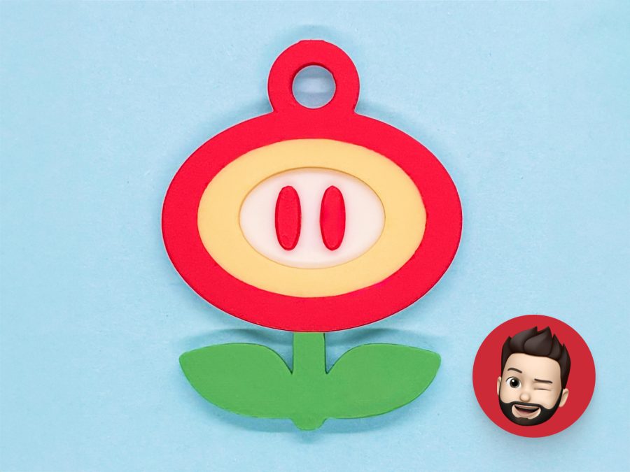 Mario flower keychain