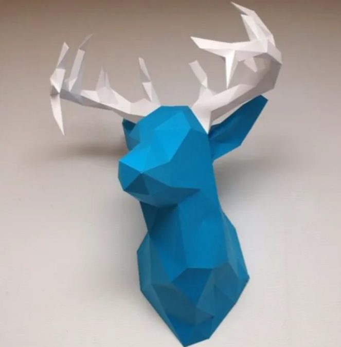Low Poly Deer - Wall