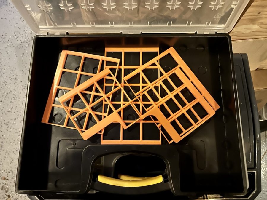 Gridfinity baseplates for Harbor Freight parts organizer - medium (cut)