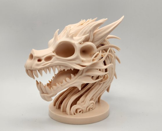 Skeletal Dragon Bust Sculpture 2