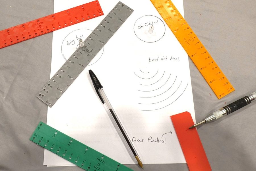 3in1 Punch Locator Compass Ruler